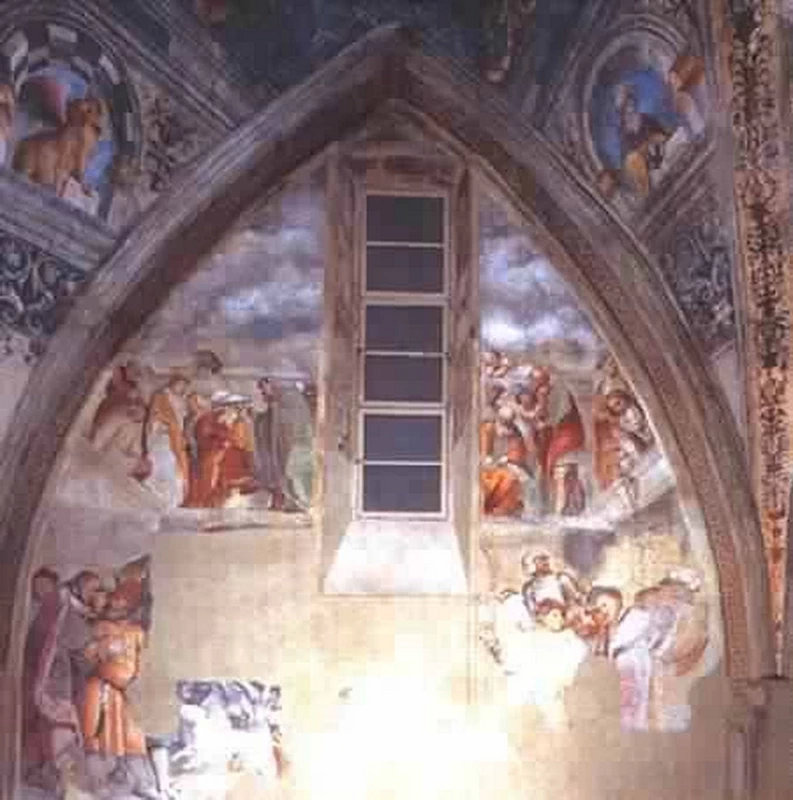 Il Romanino-316-Chiesa di S. Antonio a Breno, Brescia - Episodi da libro del profeta Daniele - dettaglio 8
